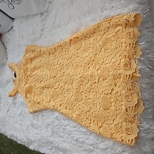 LuLus XS yellow mini dress